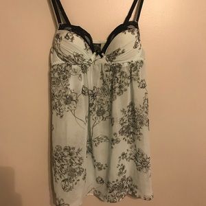 Beautiful mint green and black night gown